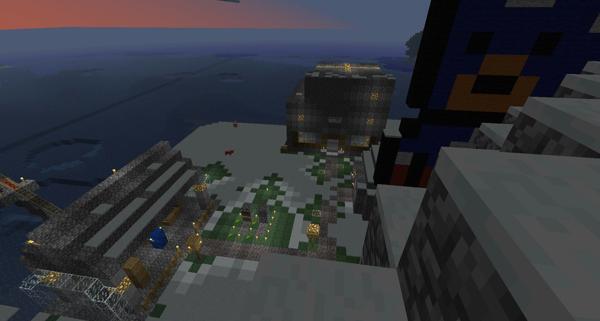 Abandoned hotel in my village and railway station to the left.