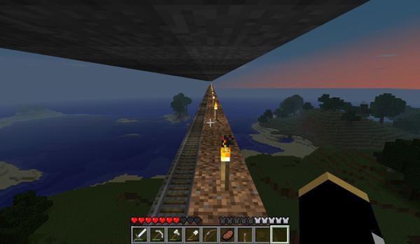 Players have built railway system because there was no teleportation on the server. One of the stations led to my village.
